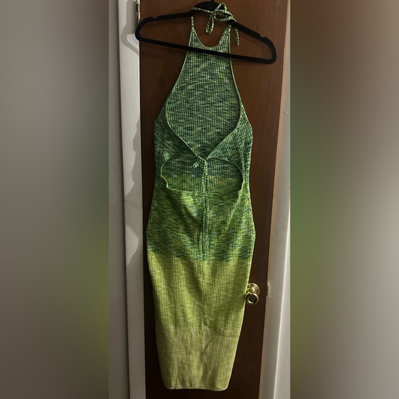 Future Collective Green Ombré Halter Dress Size Large - Picture 6 of 7